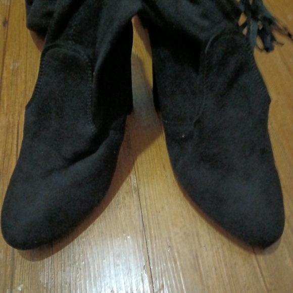 Truffle collection suede thigh high boots - Picture 4 of 6